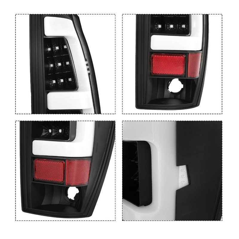 KUAFU LED Tail Light Pair Compatible with 2002-2006 Chevy Avalanche