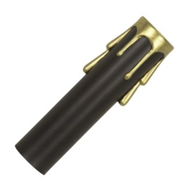 Satco 2" Candelabra Cover Black / Gold Drip model number 90-1510-SAT