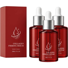 3PC Firming Serums, Collagen Extract & Peptides Facial Serum, Anti-Aging Serum, with Wrinkle Appearance, Elasticity & Pore Care, Suitable for All Skin Types