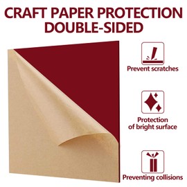 Frddiud 3 Red Transparent Acrylic Sheets, 12 x 12 x 1/8 Inch Laser Cutting Sheets for DIY Projects, Crafts, Art Display, Signs