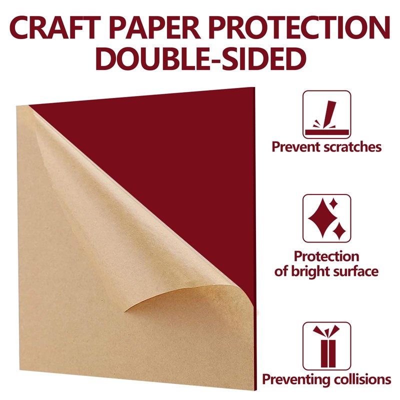 Frddiud 3 Red Transparent Acrylic Sheets, 12 x 12 x