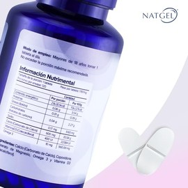 NatGel Calcio con Vitamina D3 y Omega 3  Suplemento para Huesos Fuertes y Salud General  Pureza y Calidad Garantizada  120 tabletas de 1,800 mg       