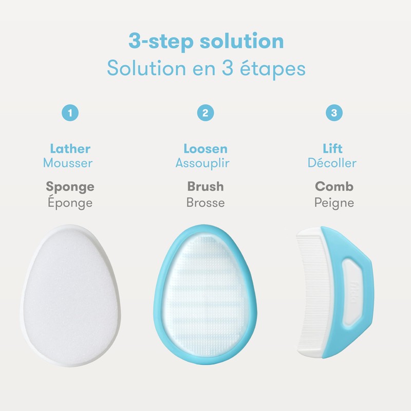 Frida Baby The 3-Step Cradle Cap System, DermaFrida The FlakeFixer,