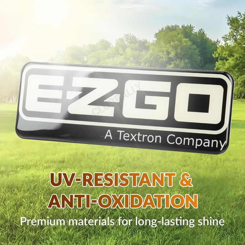 CLUBRALLY EZGO Front Name Plate, EZGO Emblem for 2008-Up RXV,