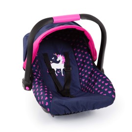 Bayer: Baby Doll Deluxe Car Seat with Canopy- Blue and Pink | Baby Dolls | Pretend | Dress up