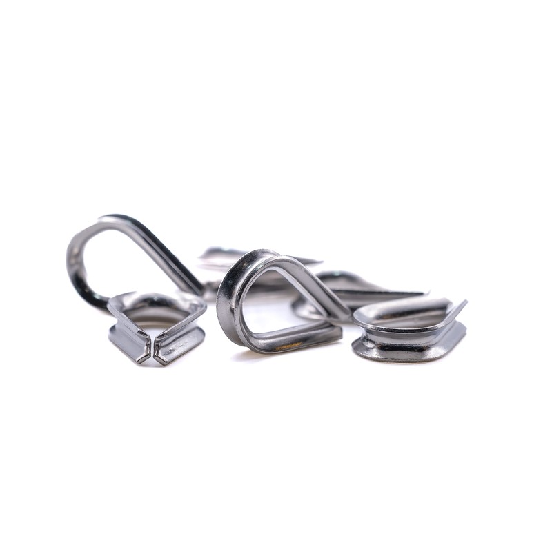 Stainless steel wire rope thimble eyelet marine grade A4 316