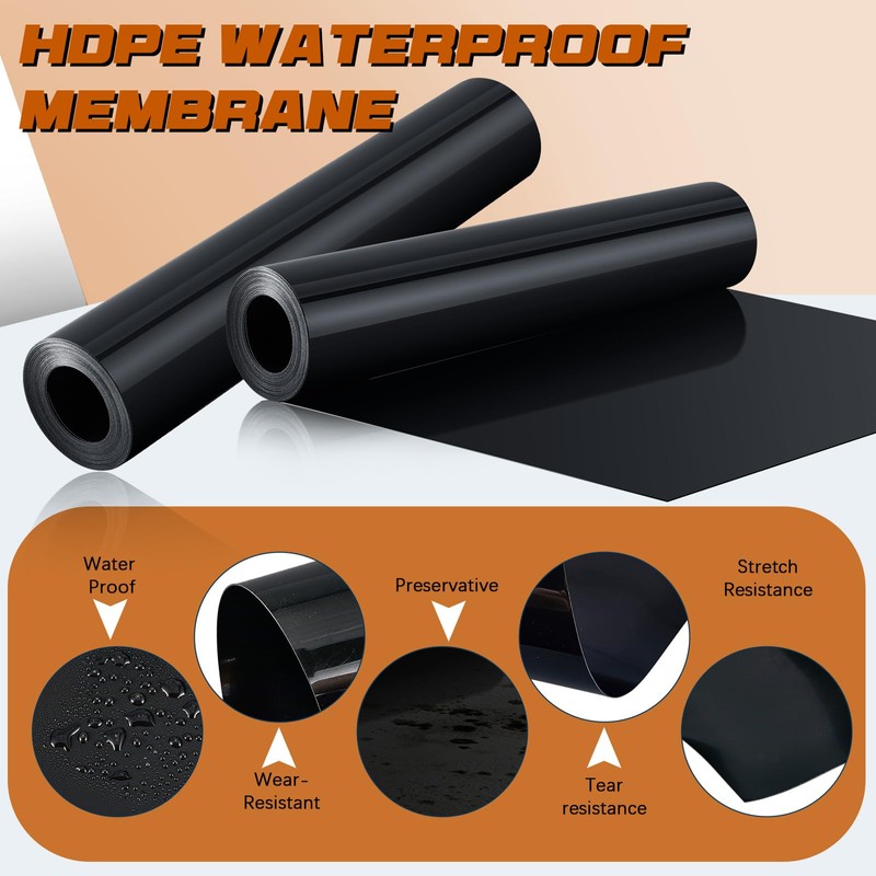 Pangda 4 Rolls 16 ft x 19.69 Inches Black Under