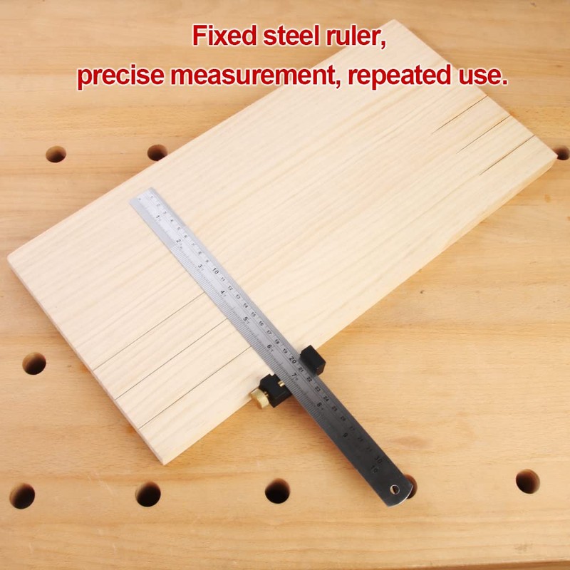 O'skool Ruler Stops Fences Marking Gauge Stop With Scriber,Aluminum Ruler