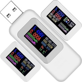 Retoo USB Tester Meter Current Meter Multimeter Voltage Tester Voltmeter Ammeter Power Meter Voltage and Current Tester Multifunction Charger Detector 0-5A 4-20V