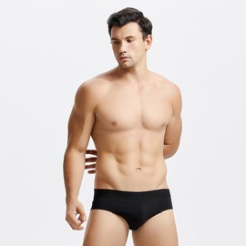 DAIYI Men's Ultra Soft Cotton Briefs Moisture-Wicking No Fly Stretch Underwear For Men 3-Pack Size:M