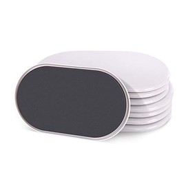 Ezprotekt Furniture Sliders 9-1/2" x 5-3/4" Reusable Plastic Heavy Furniture Sofa Bed Table Movers for Carpet, Pack of 8 Beige