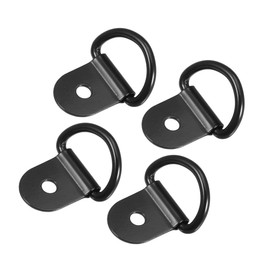 Motoforti Universal D Rings Tie Down Anchor, Steel, Black, 4 Pcs