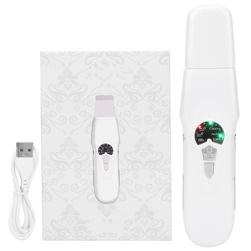 Facial Skin Scraper Ultrasonic Skin Scrubber Spatula 2 Gears Vibration