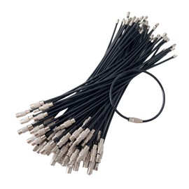 CrocSee Pack (50) Stainless Steel Wire Keychains Cable, Key Chain Rings, Heavy Duty Luggage Tags Loops Tag Keepers 2mm Twist Barrel (Cable Length: 6 inches)