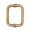 CRL 6" Satin Brass (BM Series) Tubular Back-to-Back Pull Handle