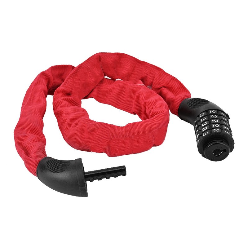 Bike Anti theft Security Bicycle Steel Chain Cipher Lock 5-digit