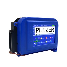 Phezer Upgraded 25.4mm/1 inch Mini Inkjet Printer for All Materials PC11-1, 25 Languages, with Ink Cartridge, Smart Pocket Marking Device for Date Time Barcode Logo Qrcode Batch Number Image Icons