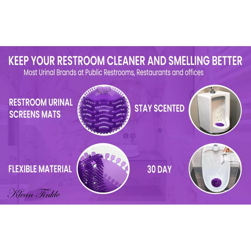 Klean Tinkle 3 pcs Urinal Mats Odor Freshener for Toilet