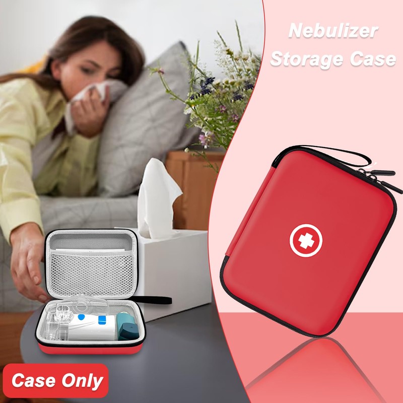 Klawdsky Carrying Case for Portable Nebulizer, Travel Medical Bag, Hard