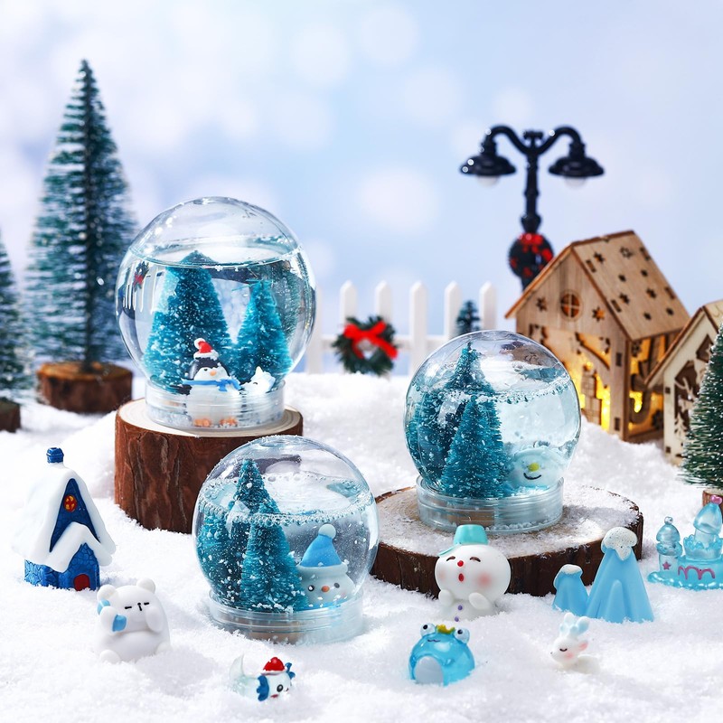 Youyole 47 Pack DIY Snow Globe Kit Includes 10 Clear