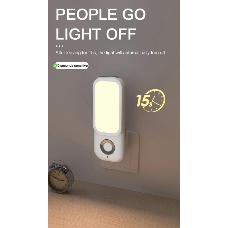 LIWEARE LED Induction Night Light Intelligent Wireless Charging Plug-In Gang