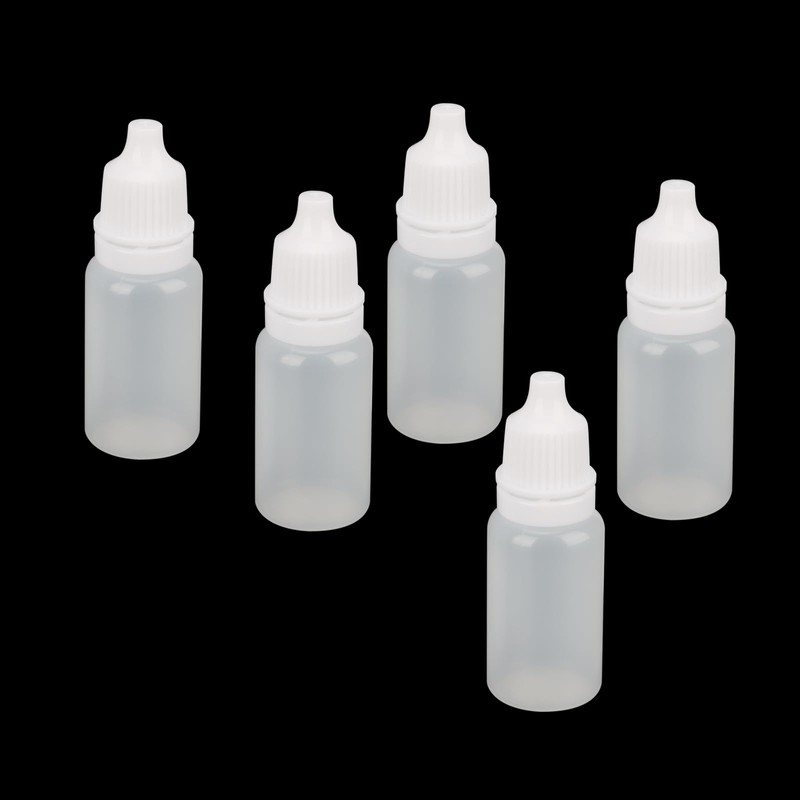 KEILEOHO 200 PCS 10ml White Empty Dropper Bottles, Eye Liquid