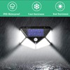 2 Pcs Solar Motion Sensor Light 4 Sided 100 LEDs