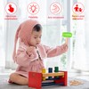 HAOWANWW 4Pcs Hammer Toys with 40Pcs Small Wooden Hammer Simulation