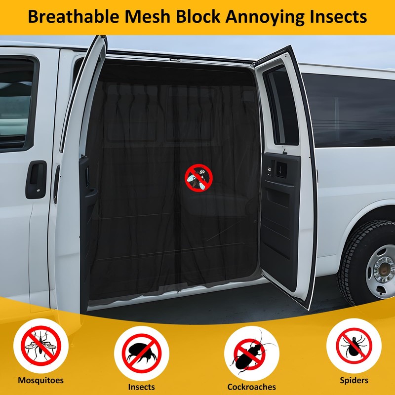 Falafa Van Bug Screen for Chevy Express & GMC Savana