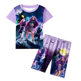 Pyjamas Girls Nightwear Pjs Girls Tshirt Pants Set For Kids Long Sleeve Nightwear For 5-12 Years