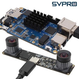 Svpro USB Camera with Two Lenses 1080P 60fps High Speed UVC Industrial Camera Board Synchronisation PC Camera Lightburn Camera Binoculars Laser Engraving Camera Board for 3D VR Biometrics