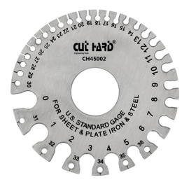 CUTHARD Wire Round Gauge Dual Sided Metal Wire Gauge Thickness Gauge, Stainless Steel Standard Wire Gauge Measurement Tool