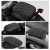 goodfitment - Motorcycle Pillion Passenger Pad Seat, Black Rhombus Pattern