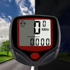 Bicycle Speedometer with 14 Functions, Bicycle Computer with Speedometer, Waterproof, Odometer, Speedometer, Daily and Training Measurements, Bicycle, Multifunctional
