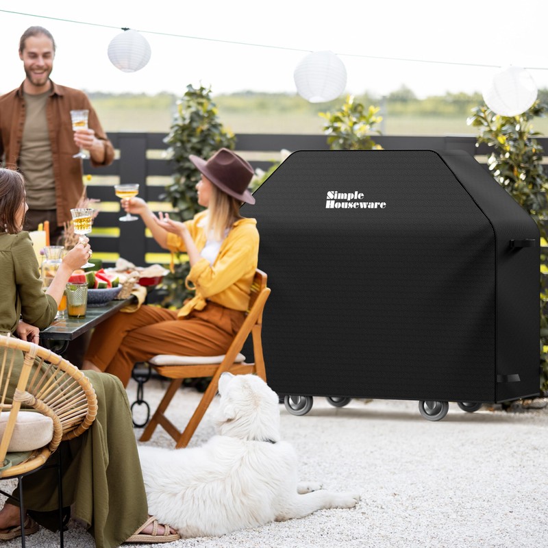 Simple Houseware 58 in. Heavy-Duty BBQ Gas Grill Cover, 600D