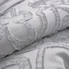 Arianaut Boho Queen Comforter Set Grey 3 Pieces Tufted Tassel
