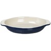 Delish Kitchen L-1892 Pearl Metal Deep Oval Plate, Navy, 8.7