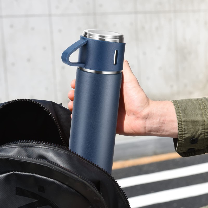 Vacuum Insulated Flask 500ml/17.6oz Stainless Steel Thermo Bottle with Cup