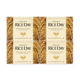 Rice Day Glow Beauty Soap 100g x 4 Pack - For Bath & Face Facial Use 20ea