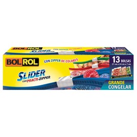 Bol Rol Bolsas Herméticas Congelar, color Transparente, Grande, 27 x 24 x 7 cm