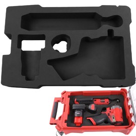 Yudylg EVA Liner Organizer for Milwaukee Packout Tool Box 48-22-8435,Custom EVA Inserts for Milwaukee M12 FUELTRADE Stubby 3/8 Impact Wrench 2562-20 and M12 Cordless 3/8" Lithium-Ion Ratchet 2457-20