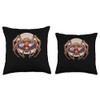 Brown Recluse Spider With USA Sunglasses Throw Pillow