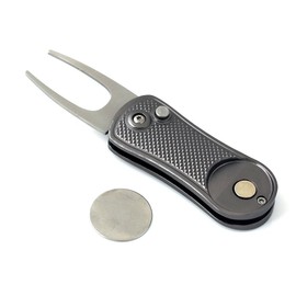 Vulcan Gear Switchblade Divot Tool with Pop-up Button & Magnetic Ball Marker - Lightweight Portable and Foldable