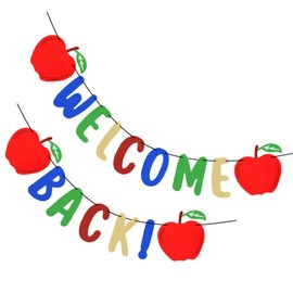 BESTOYARD Welcom Back Banner, Welcome Garland, School Banner, Kindergarten Entrance Ceremony, Classroom, Wall Decoration