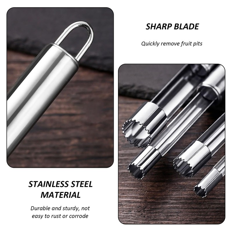 HINFHI 4 Pieces Of Stainless Steel Apple Core Removal Tool,