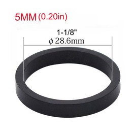 Headset Spacer 28.6mm Low Spacer 5mm/10mm/15mm/20mm Lightweight Aluminum Alloy Bicycle Bike Spacer Stem Spacer Column Spacer (5MM Black 18pcs)