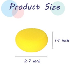 12 Pcs Round Yellow Sponge Painting Art Graffiti 3 Inch Round Water Absorbing Gouache Watercolor Multi-Purpose Craft Sponges Paint Sponge for Scrubbing, Embellishing, Daubing,Face Painting