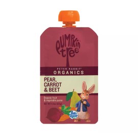 Pumpkin Tree Peter Rabbit Organic Fruit Vegetable Puree Snacks 10 Pack for Kids 4.4 Ounce