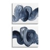 Stupell Industries Curved Abstract Brushstroke Organic Blue Grey, Design by