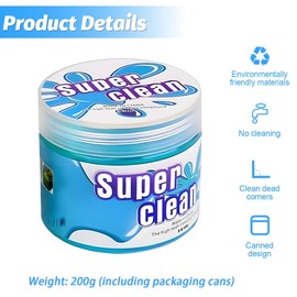 Moly Magnolia Cleaning Gel for Car, Universal Detailing Putty Gel Detail Tools Car Interior Cleaner, Removal Putty Keyboard Cleaner for Car Vents, PC, Laptops, Cameras (Blue)